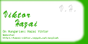 viktor hazai business card